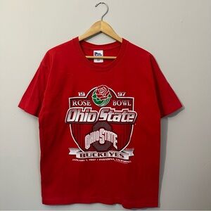 Vintage Pro Player Ohio State Buckeyes Football 1997 Rose Bowl T Shirt Sz Large